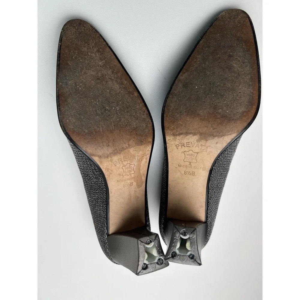 Prevata Made in Italy Women's Pewter/Black Metallic Pumps w/ 3